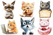 Funny Meme Cats Sublimation Clipart, an Illustration by Designworld (Thumbnail 3 of 6)