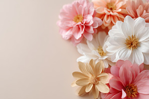 Pastel sweet flower bouquet on light background, a Nature Photo by AlyaAnd