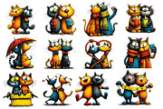 Best Cat Friend, Quirky Cat Clipart, an Illustration by Dream Creation (Thumbnail 4 of 8)