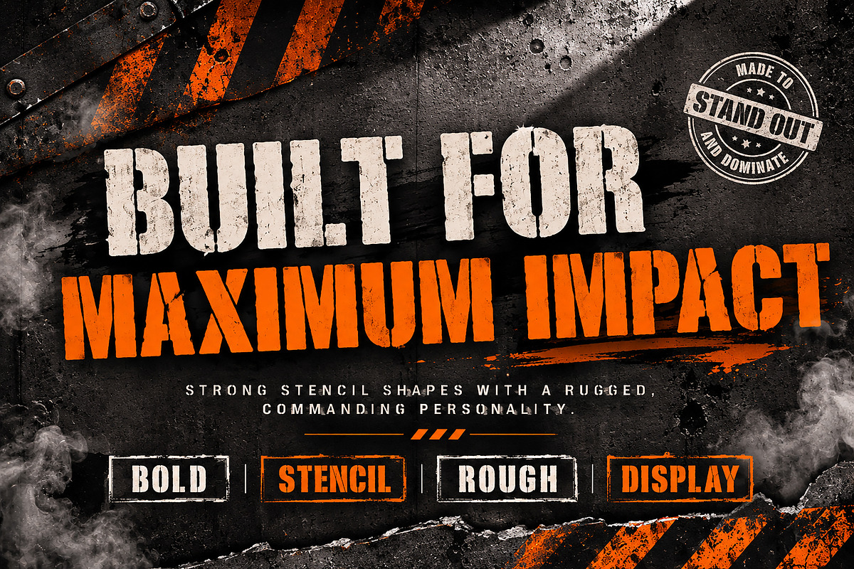 Black Barricade, a Slab Serif Font by Wow Magic (Photo 3 of 5)