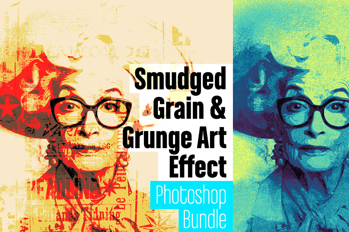 Smudged Grain and Grunge Art Effect, a Layer Style Add-On by LESZ Design (Photo 2 of 12)