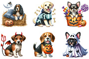 Cute Halloween Dogs Clipart, an Illustration by DreamArtGraphic (Thumbnail 4 of 4)