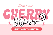 Cherry Kiss is a Valentine font duo, a Handwritten Font by Brown Cupple (Thumbnail 1 of 12)