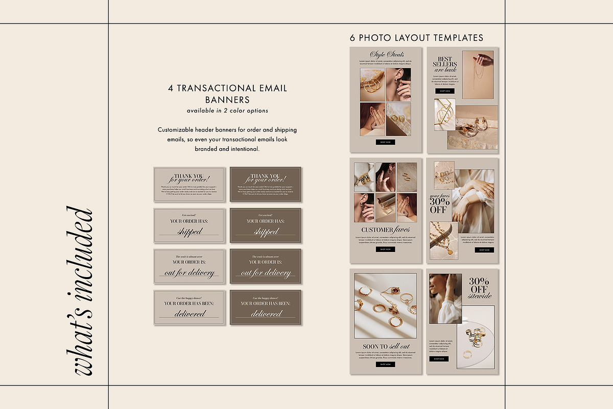 Modern Jewelry Email Template Bundle, an Email Template by KikiBunnyCreative (Photo 6 of 13)