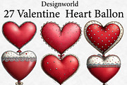 Valentine Heart Ballon clipart, an Illustration by Designworld (Thumbnail 1 of 6)