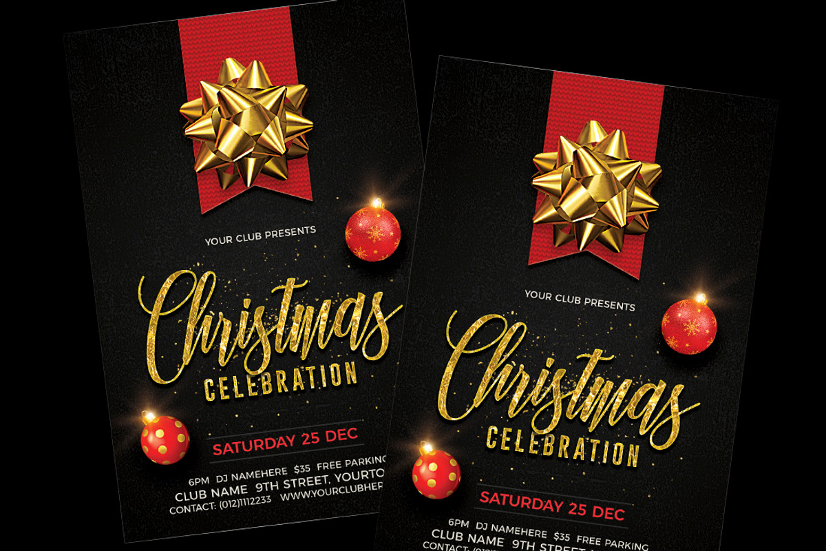 Christmas Celebration Flyer, a Flyer Template by DesignWorkz (Photo 2 of 2)