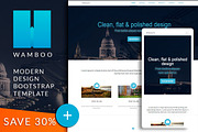WAMBOO Bootstrap responsive template, a Bootstrap Template by Bootstraptor (Thumbnail 1 of 3)