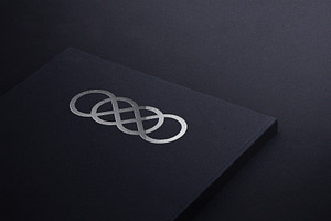 Luxury Silver Logo Mockup On Card