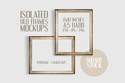 Isolated Old Frames Mockup, a Print Template by Dorado Stock (Thumbnail 1 of 7)