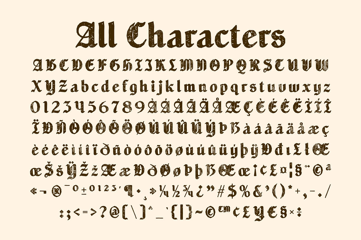 CS Meriam Stamp, a Blackletter Font by Craft Supply Co. (Photo 8 of 8)