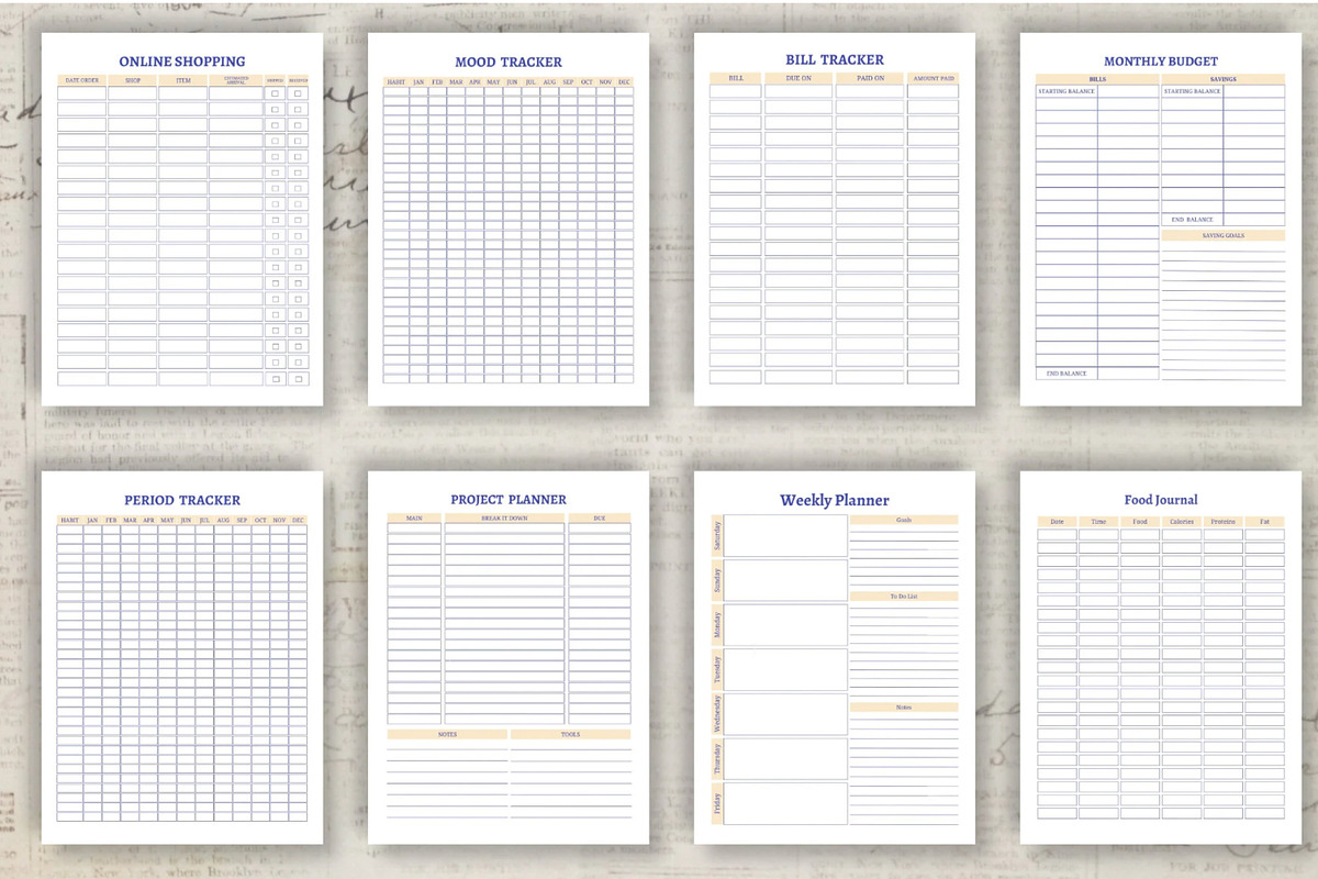 Printable Life Planner Template, a Stationery Template by Design House (Photo 5 of 9)