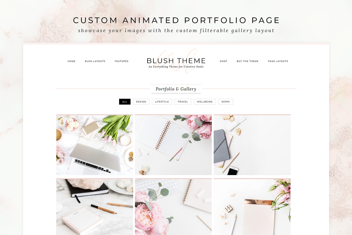 Blush WordPress Theme, a WordPress Template by Studio Sirona (Photo 4 of 7)