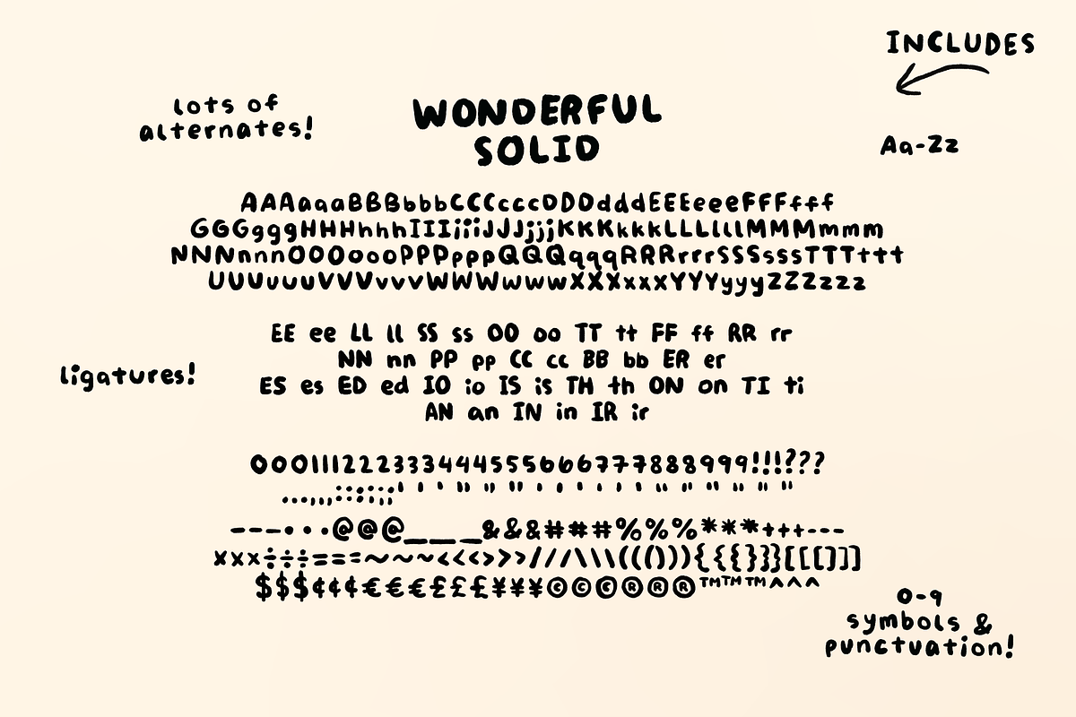 Wonderful! 4 Fonts! Handwriting Set!, a Sans Serif Font by Studio Funshop by Kelli (Photo 9 of 11)