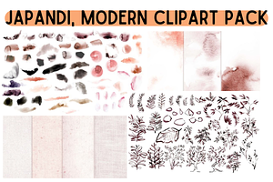 Japandi, Modern Clipart Pack