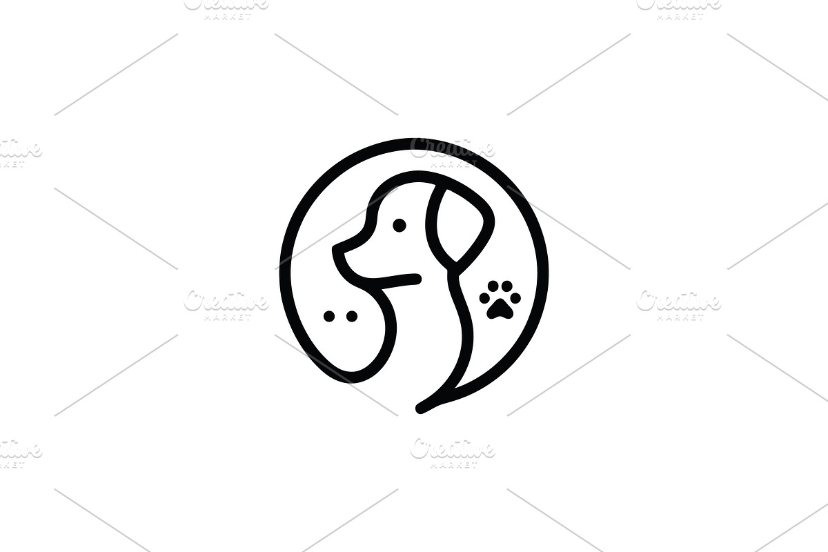 Dog head circle emblem vector logo, a Branding & Logo Template by Vectorium Studio (Photo 2 of 2)