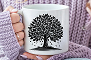 Black Line Art  Autumn Tree SVG, a Graphic by Rose Art (Thumbnail 4 of 5)