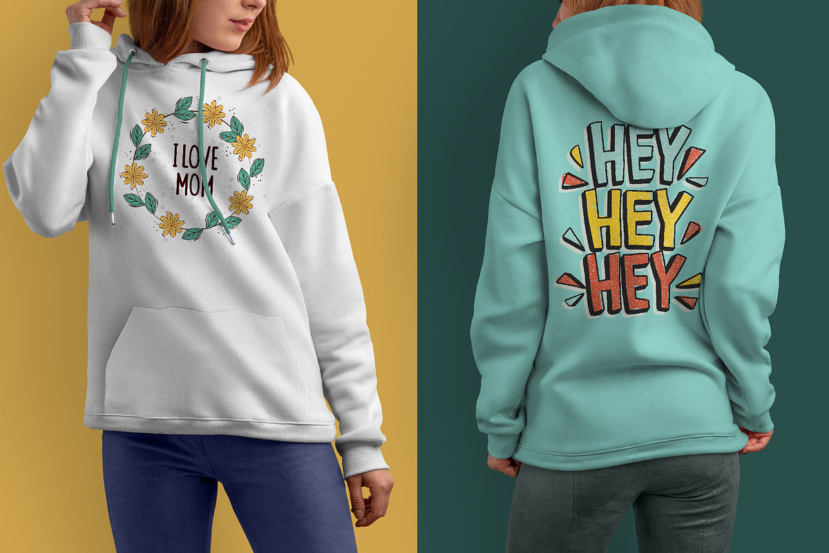 8 Mockups Woman Hoodie, a Hoody Mockup by Grow Design Craft Studio (Photo 5 of 6)