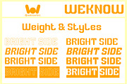 Bright Side font, a Sans Serif Font by weknow (Thumbnail 7 of 8)