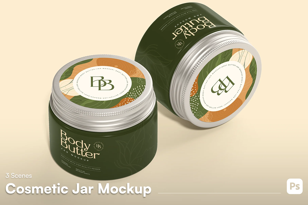 Cosmetic Jar Mockup, a Packaging Mockup by graphicsauce (Photo 1 of 4)