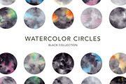 Watercolor Circles. Black Collection, a Texture Graphic by Olga Olmix (Thumbnail 1 of 5)