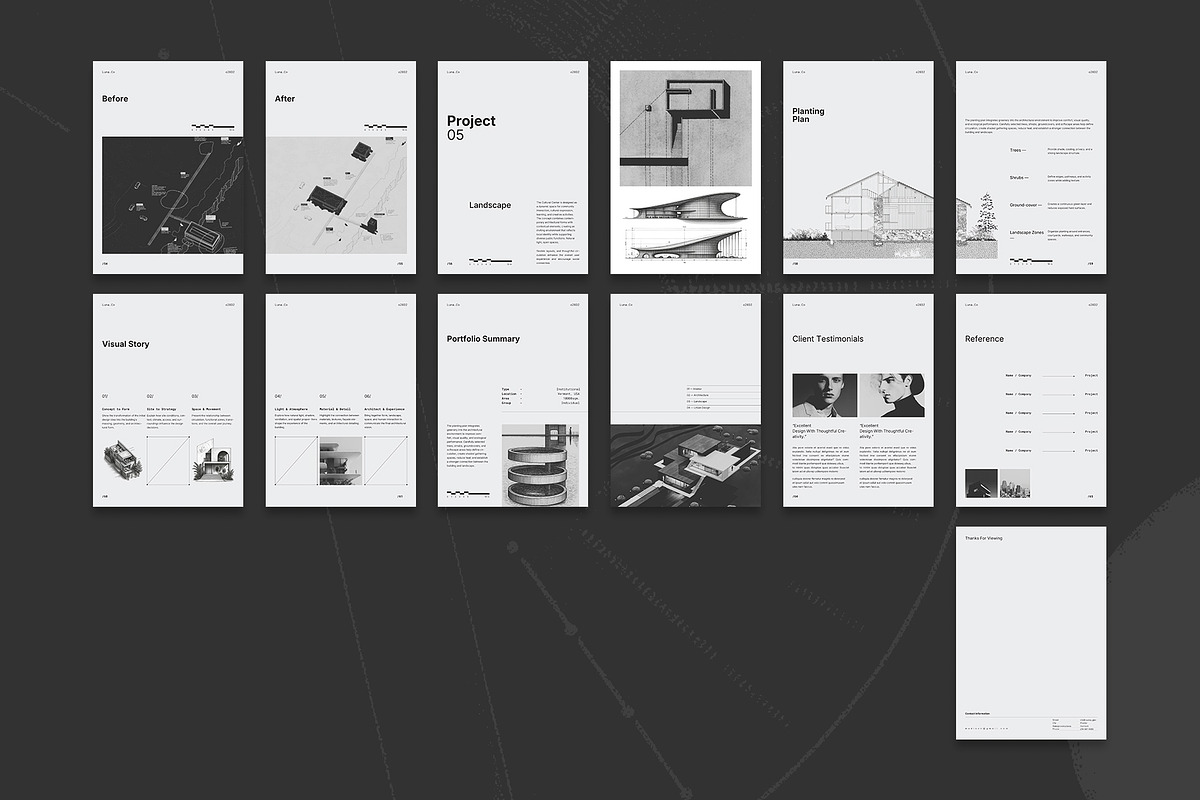 Architecture Portfolio Template, a Brochure Template by Studio Monova (Photo 32 of 33)