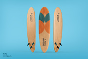 Wooden Surfboard Mockup, a Product Mockup by RamStudio2 (Thumbnail 1 of 16)