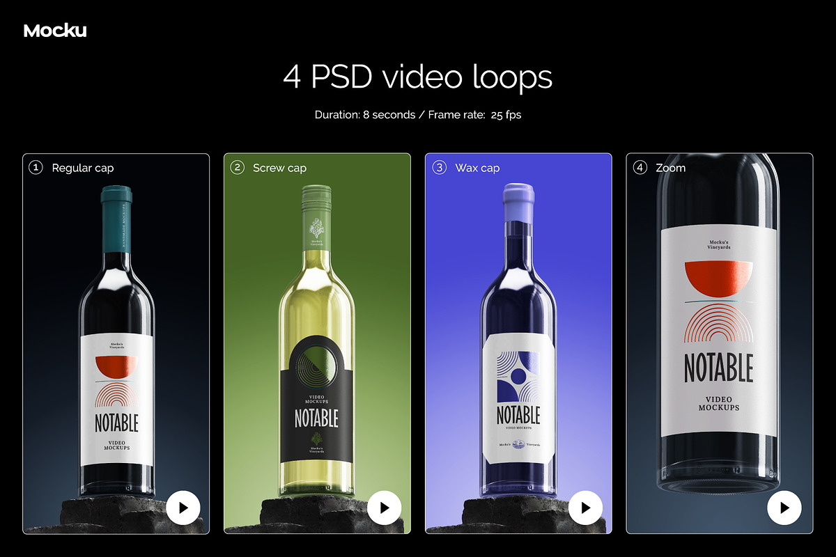 Notable - Bordeaux Wine Video Mockup, a Packaging Mockup by Mocku (Photo 4 of 14)