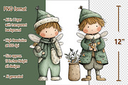 Whimsical Christmas Fairy Clipart, a Seasonal Illustration by V Design Creator (Thumbnail 2 of 8)