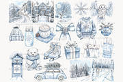 Winter Wonderland Clip Art Bundle, a Person Illustration by GlamArtZhanna (Thumbnail 3 of 8)