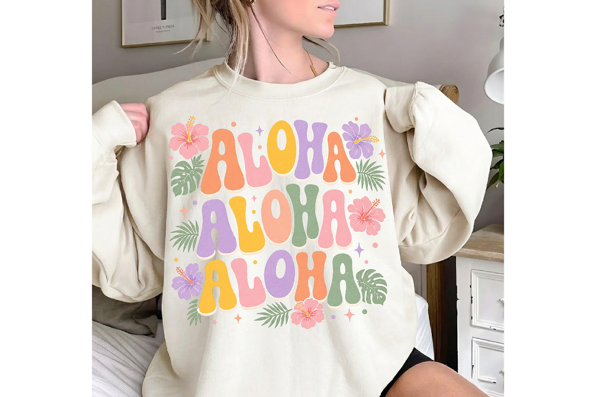 Boho Retro Aloha Aloha Summer PNG, an Illustration by Dream Creation (Photo 4 of 7)