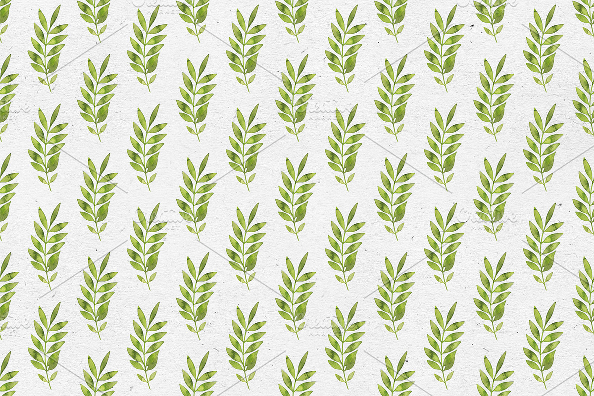 Greenery. Watercolor set, a Decorative Illustration by Maria's little shop (Photo 7 of 7)