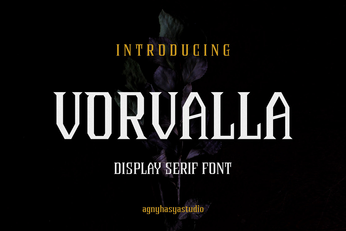 Vorvalla - Gothic Decorative Serif, a Serif Font by agnyhasyastudio (Photo 1 of 10)