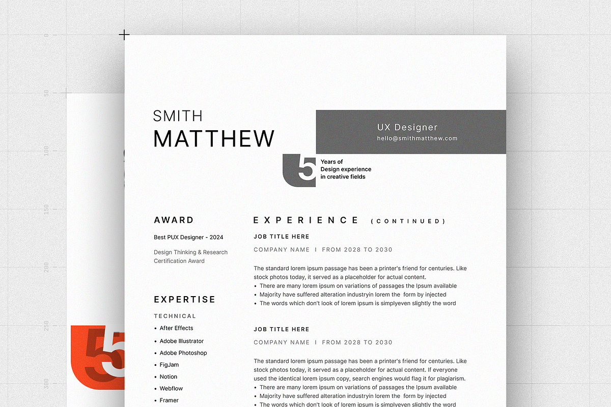 Resume/CV, a Resume Template by Reuix Studio (Photo 2 of 5)