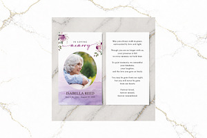 Funeral Prayer Card Canva FR009, a Card Template by TyphoonStudio