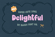 DELIGHTFUL Bold and Fun Sans Font, a Sans Serif Font by Blush Font Co. (Thumbnail 1 of 7)