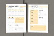 Weekly Planner Template, a Stationery Template by MightyDesign (Thumbnail 1 of 6)