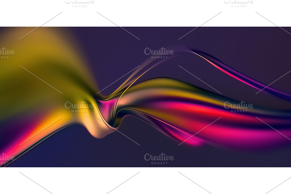 Vibrant Abstract Wave Flows in, an Illustration by BazziBa♥