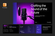 Black Modern Music Presentation, a Presentation Template by Eklip Studio (Thumbnail 1 of 6)