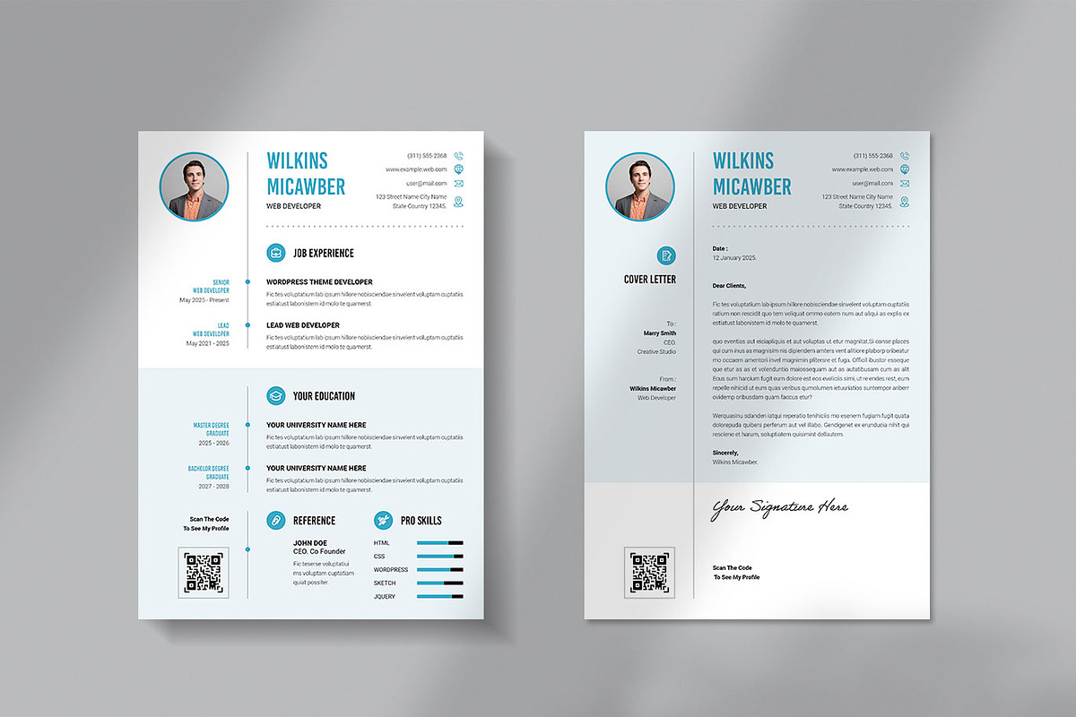 Clean & Modern Resume Template preview 7