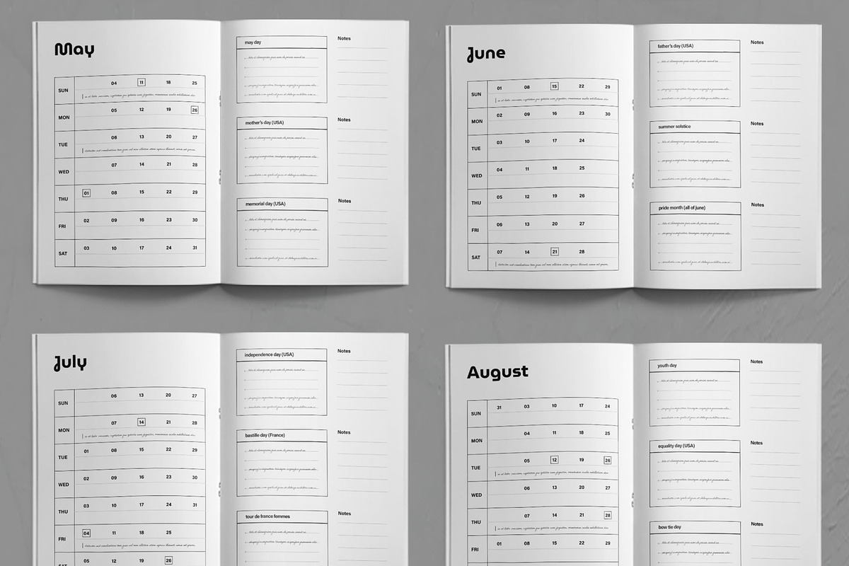 Monthly Event Planner, a Stationery Template by ContestDesign (Photo 3 of 4)