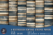 Distressed Vintage Stripes Papers 6, a Background Graphic by Joaquin Fernandez Studio (Thumbnail 1 of 4)