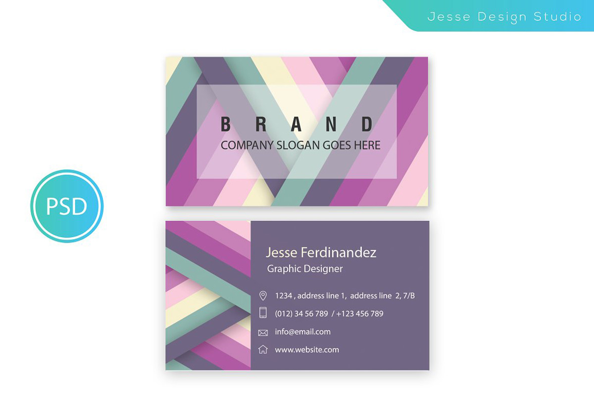 Modern Business Card Template, a Business Card Template by M6 Gallery (Photo 4 of 4)