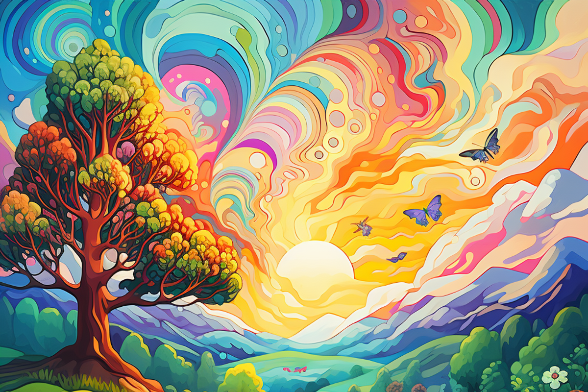 Springtime Magic Land, a Background Graphic by Printable Treasure