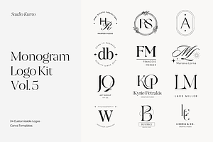 Monogram Logo Kit Templates Vol.5