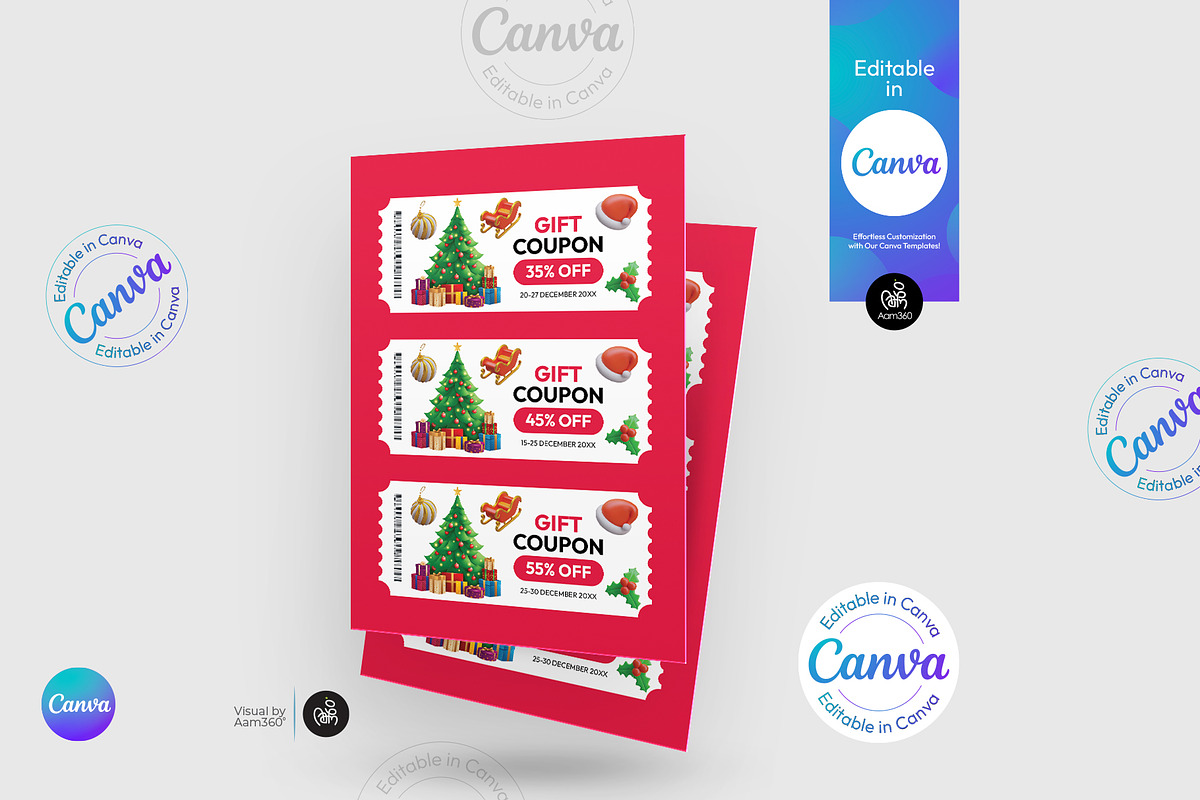 Christmas Coupon Book Template, a Flyer Template by Aam360 (Photo 3 of 3)