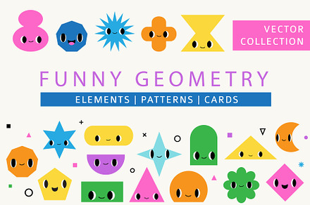 Funny Geometry: elements, cards
