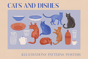 Cats & Fruits Posters Collection