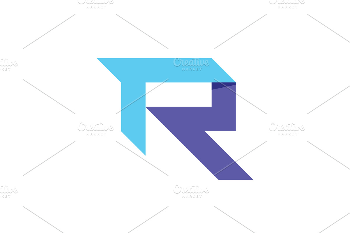 R Uppercase Initial Logo Design, a Graphic by T.Vooka