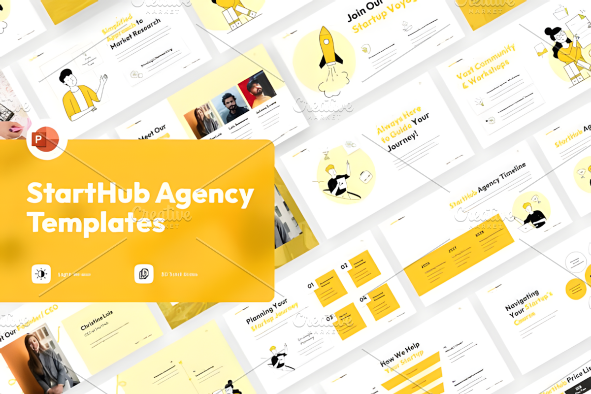 StartHub Agency PowerPoint Template, a Presentation Template by Ink Gallery (Photo 1 of 3)