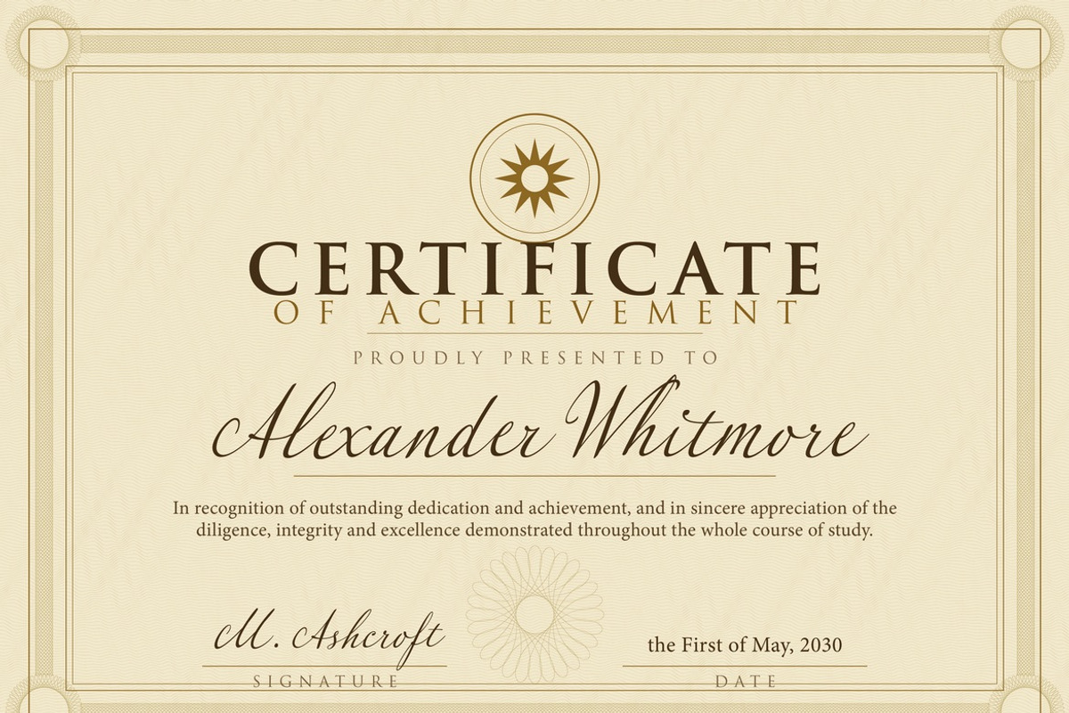 Vintage Parchment Certificate, a Stationery Template by DesignerCandies (Photo 2 of 4)